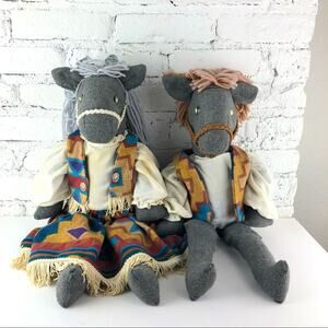 Vintage Handmade Southwestern Horse Dolls